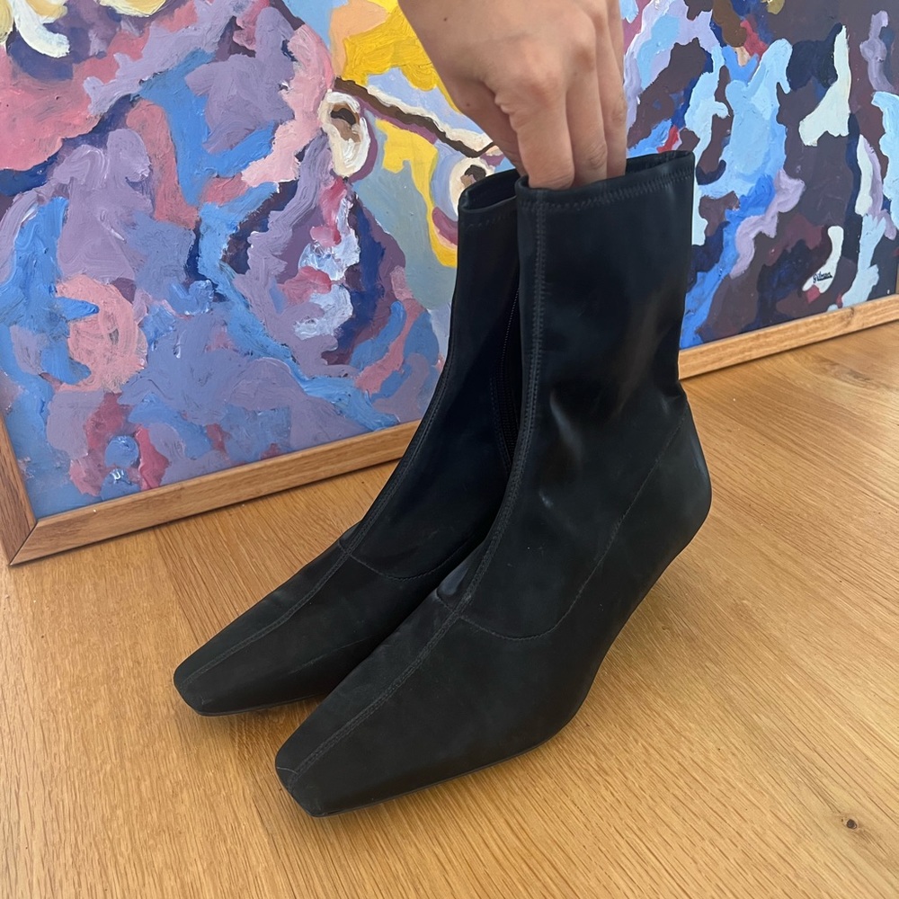 Zara Square Toe Ankle Boots